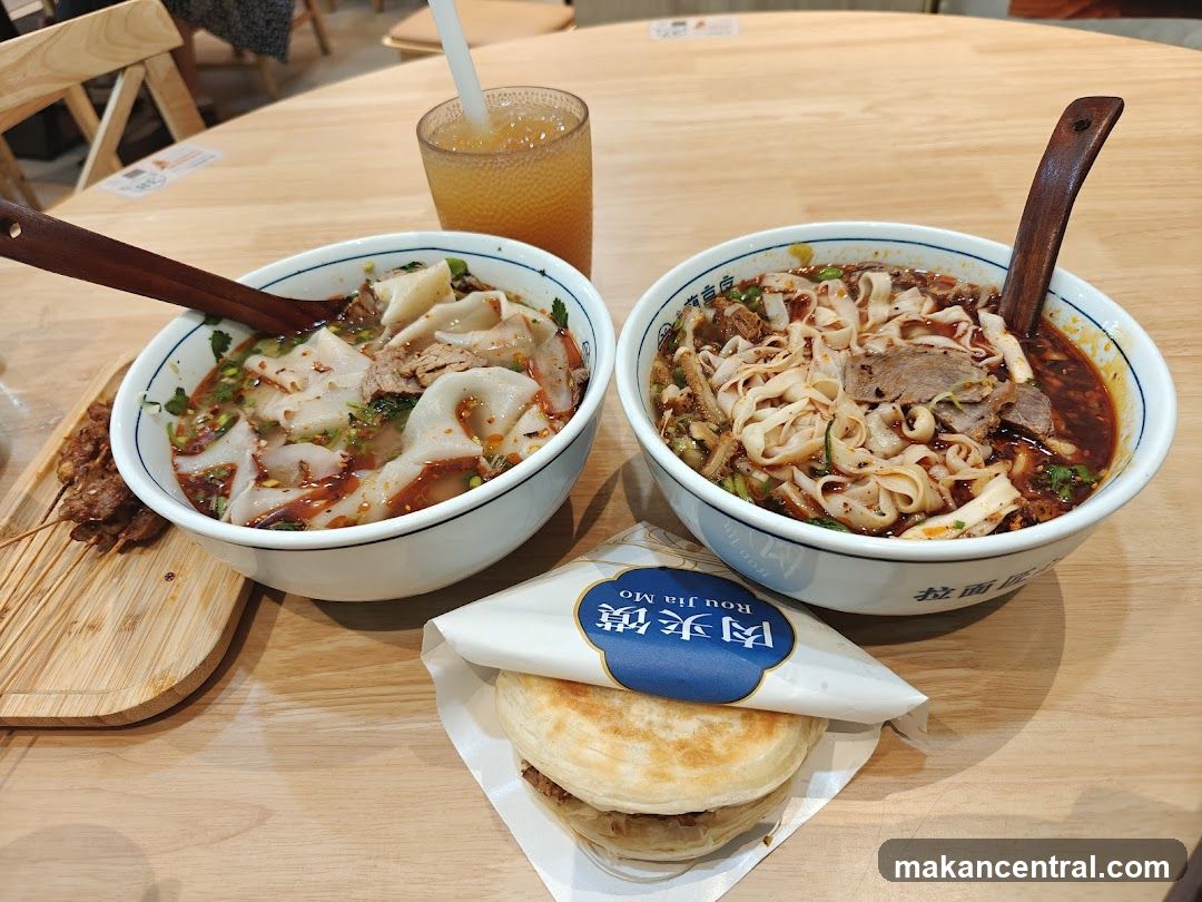 Table with food items
