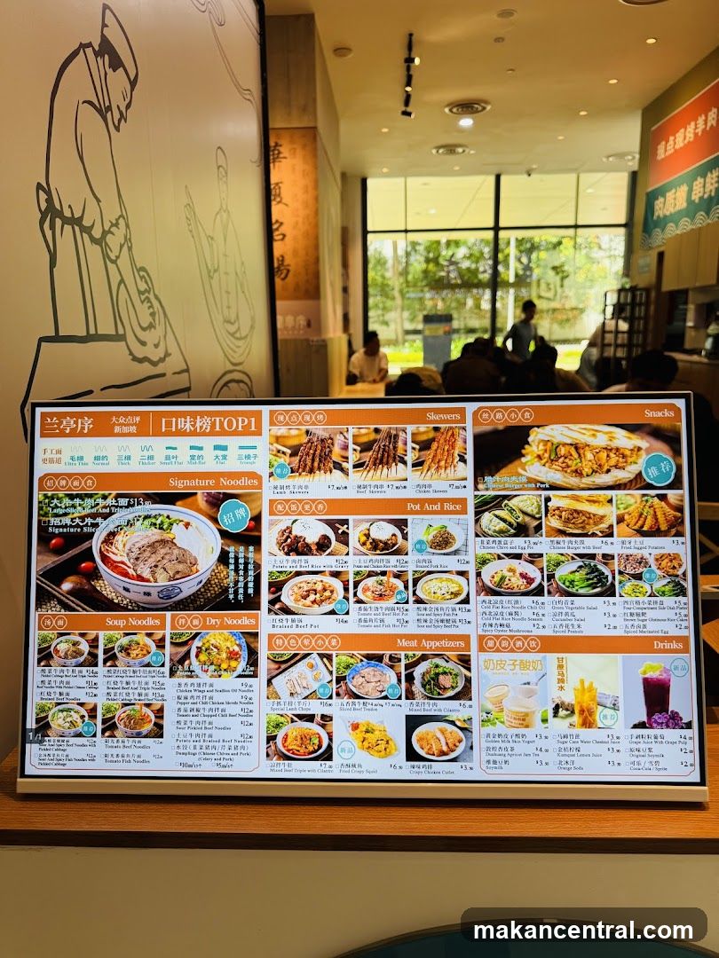 Lan Ting Xu Menu Board