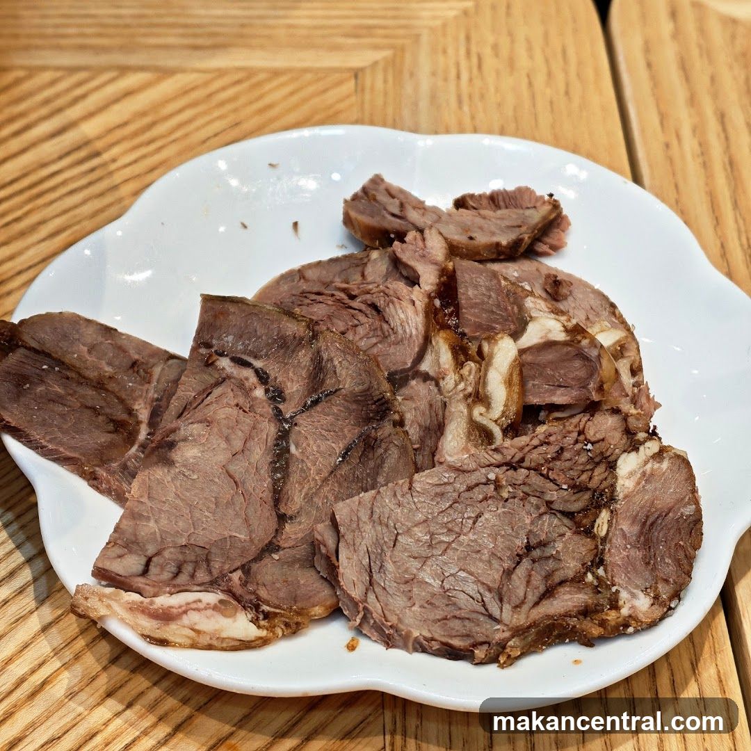Plate of sliced meat