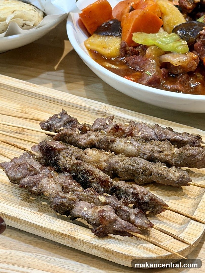 Grilled Meat Skewers and Side Dishes