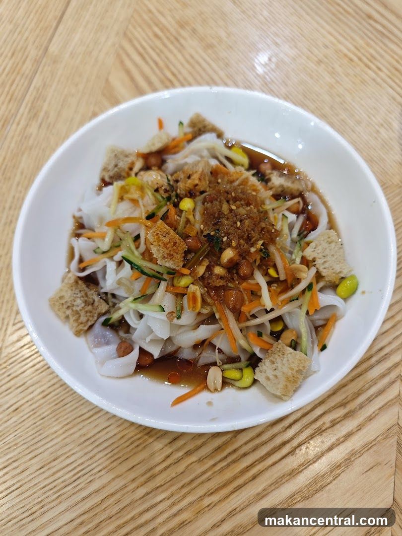 Noodle Dish on Wooden Table