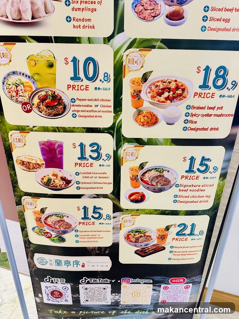 Lan Shu Xing Menu Board