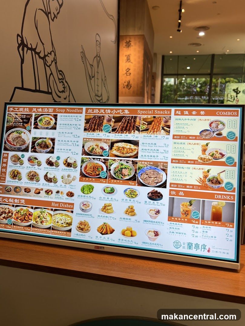 Restaurant Menu Display