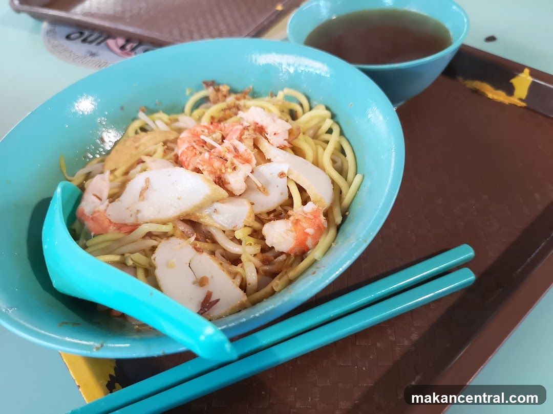 Food served at a hawker stall
