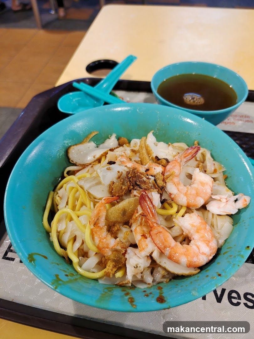 Food served in a hawker stall
