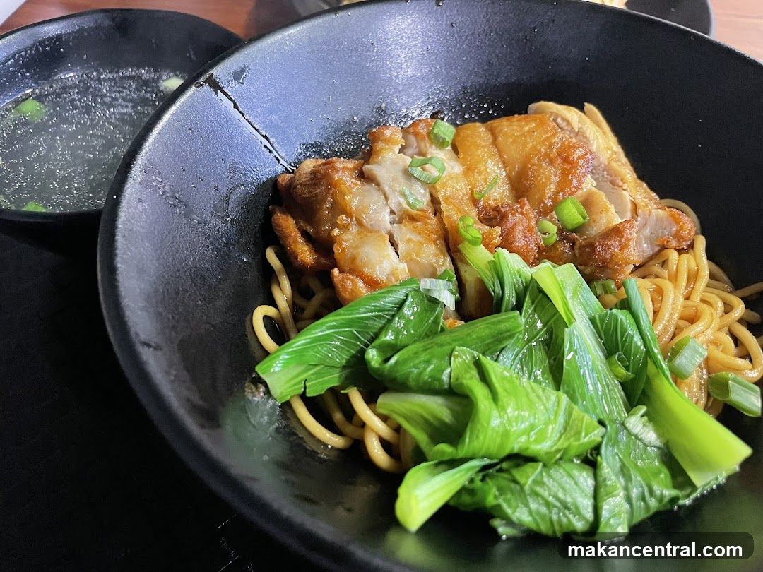 Noodle Dish with Chicken and Greens