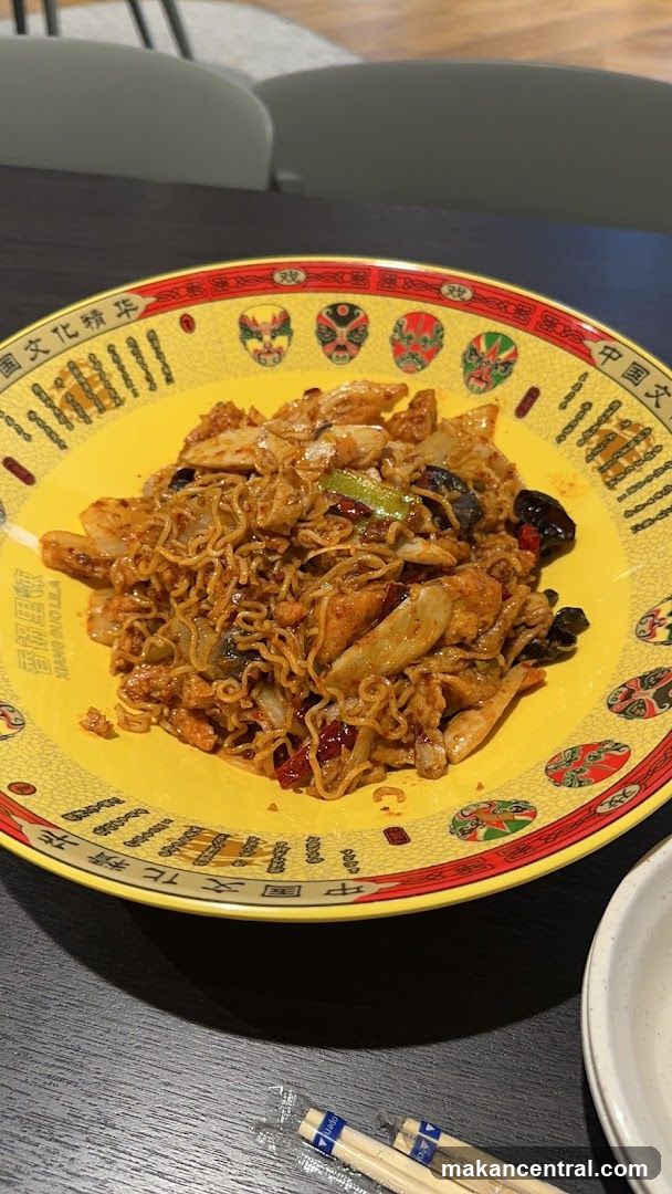 Food served in a decorative bowl