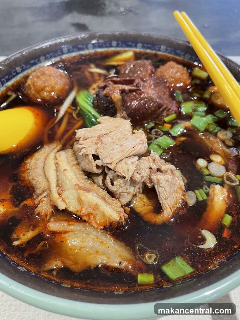 Close-up of a bowl of noodle soup