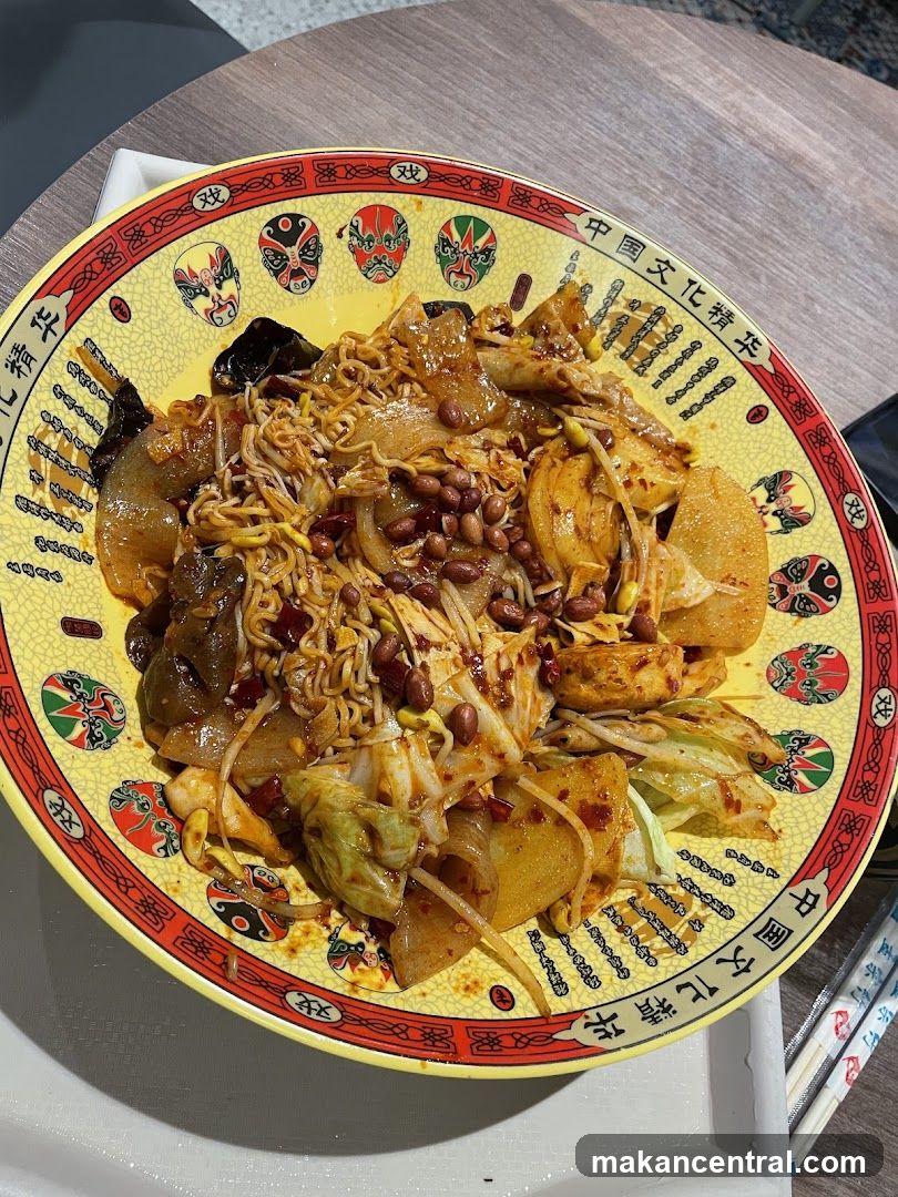 Food on decorative plate