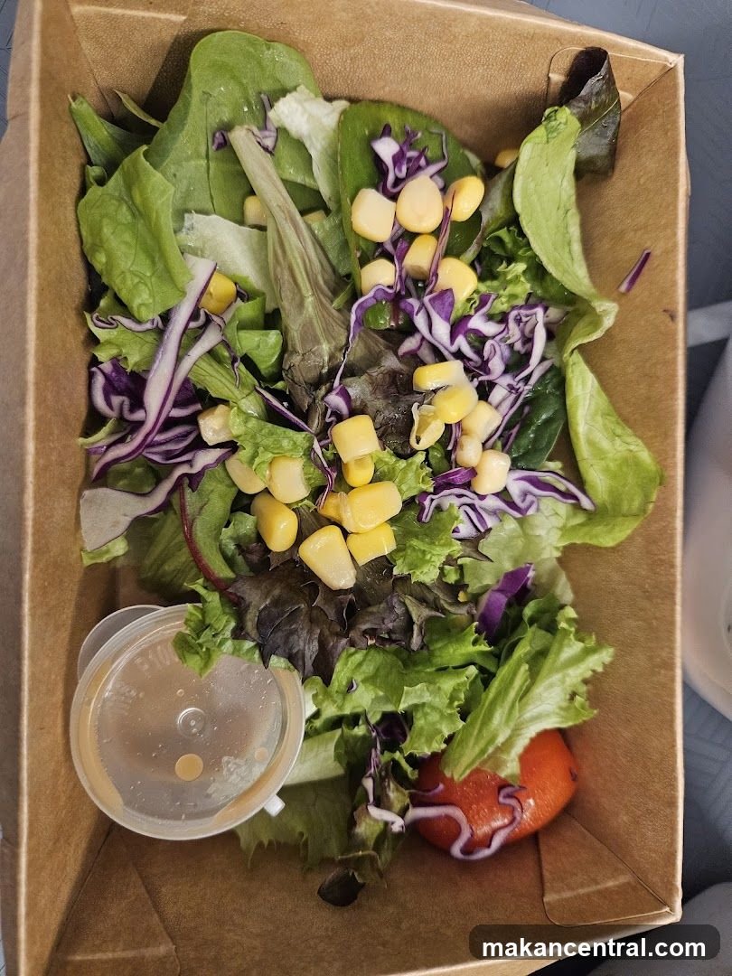 Salad in cardboard box