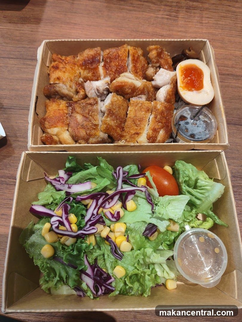 Food Boxes on Wooden Surface