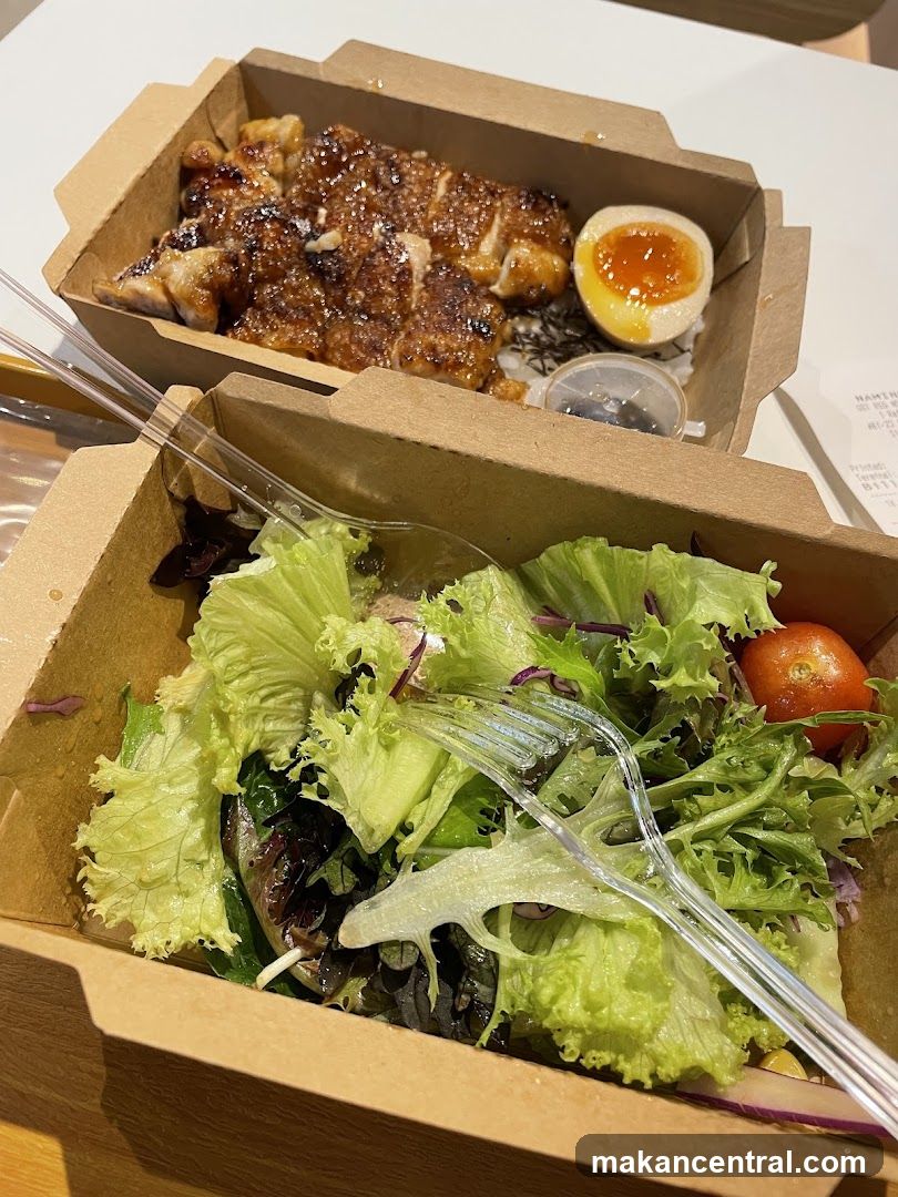 Food in takeout boxes