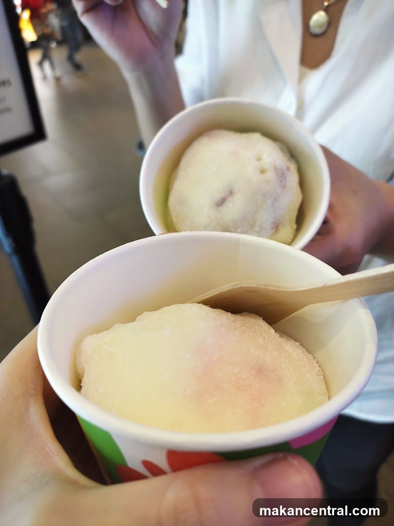 Ice Cream Cups Held by Customers