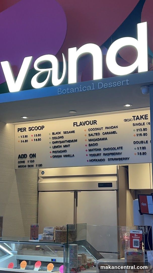 Vand Botanical Dessert Menu