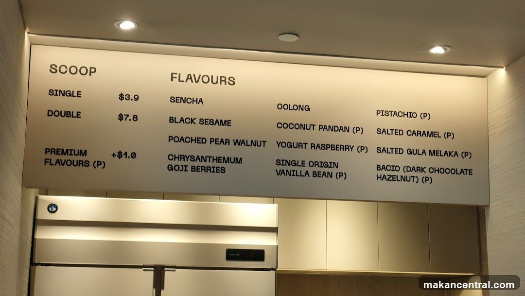Scoop Flavours Menu