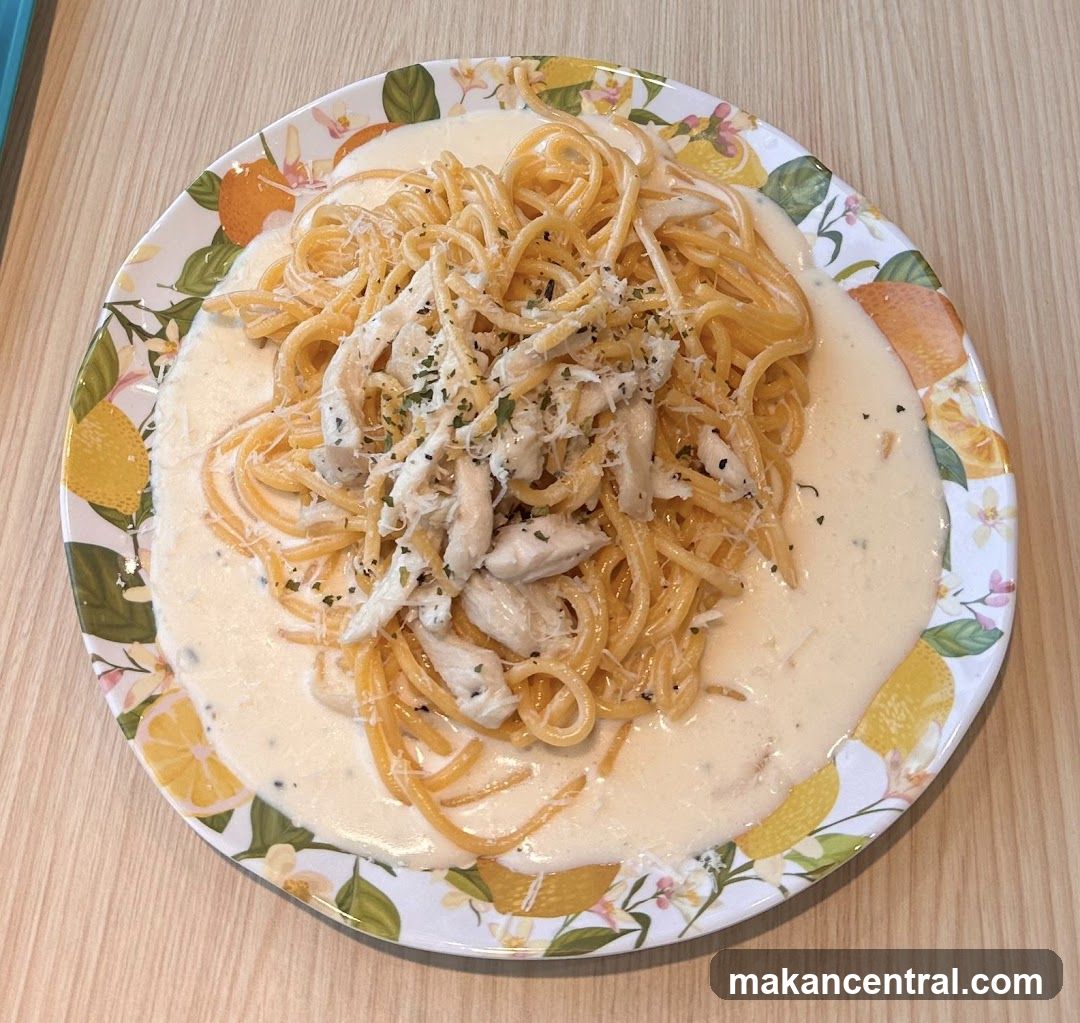 Pasta Dish on Floral Plate