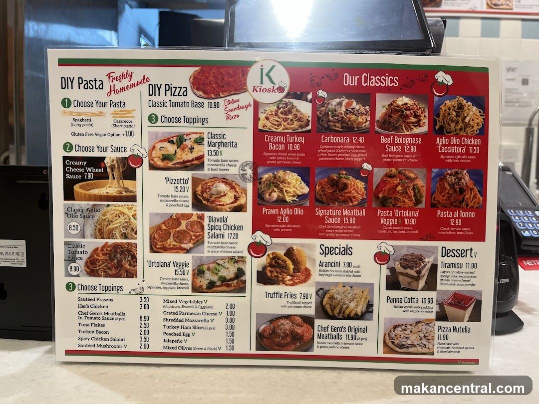 Kiosko Menu