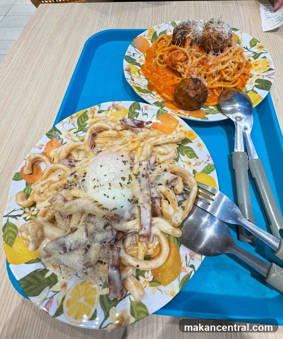 Food served on plates
