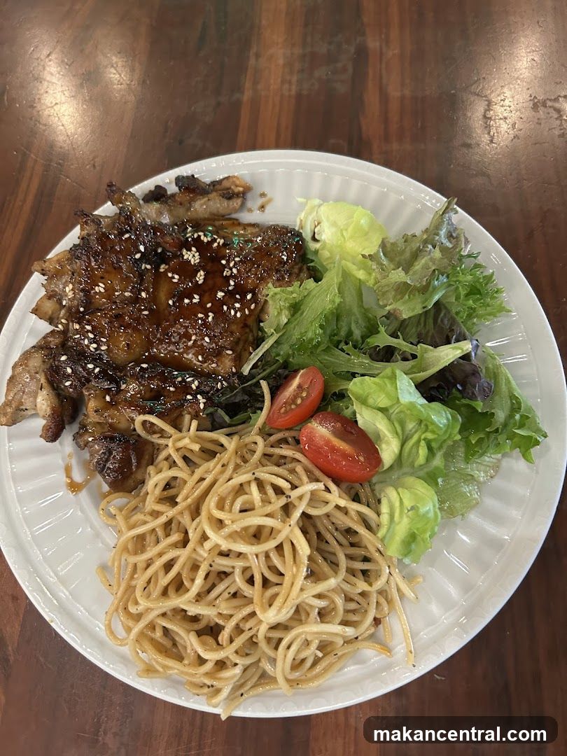 Food Plate on Wooden Table