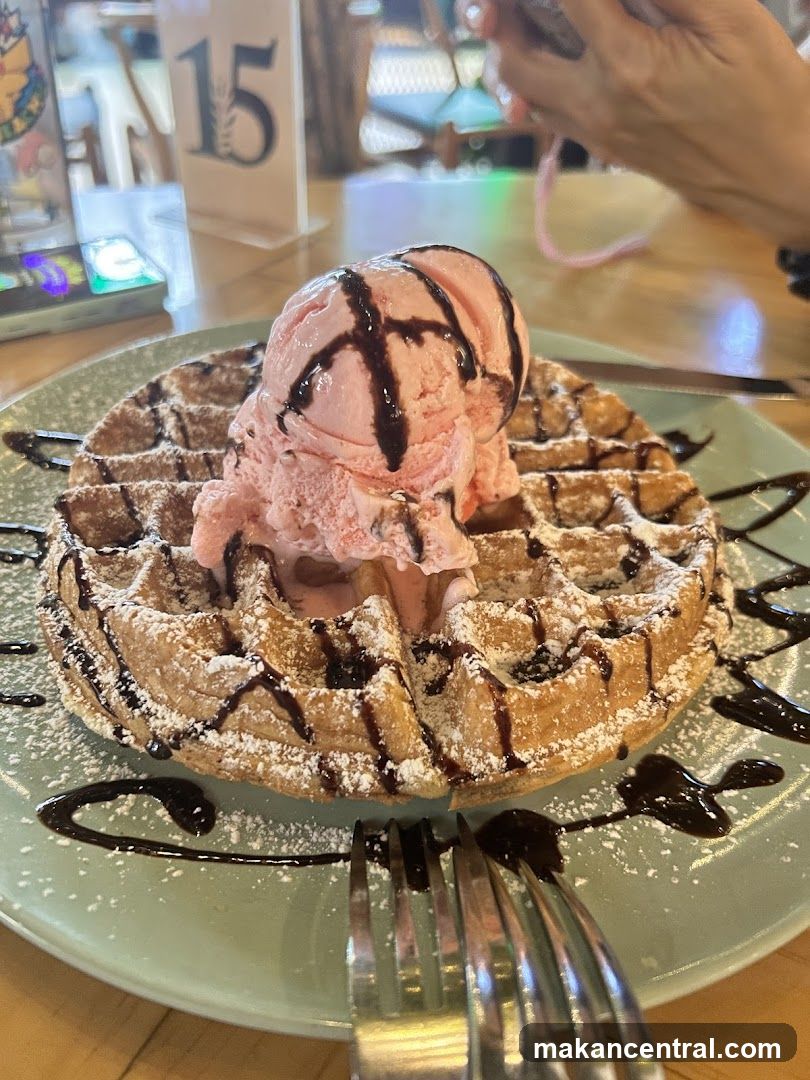Waffle with Ice Cream