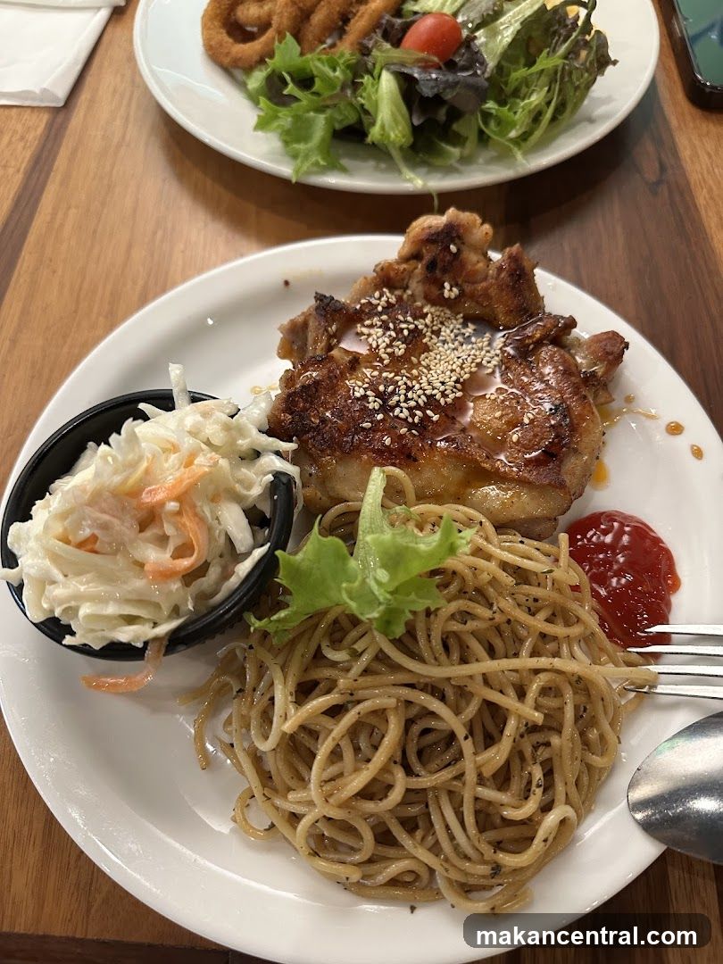 Food Plate on Wooden Table