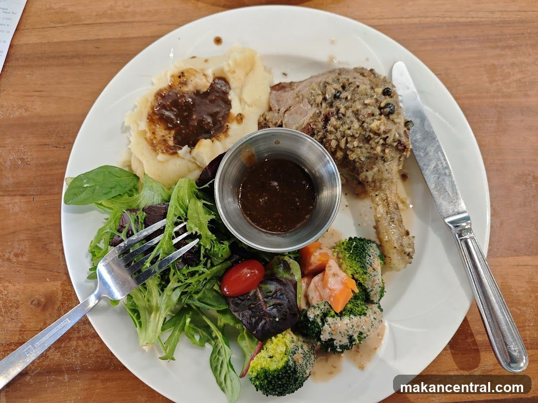 Dinner Plate on Wooden Table