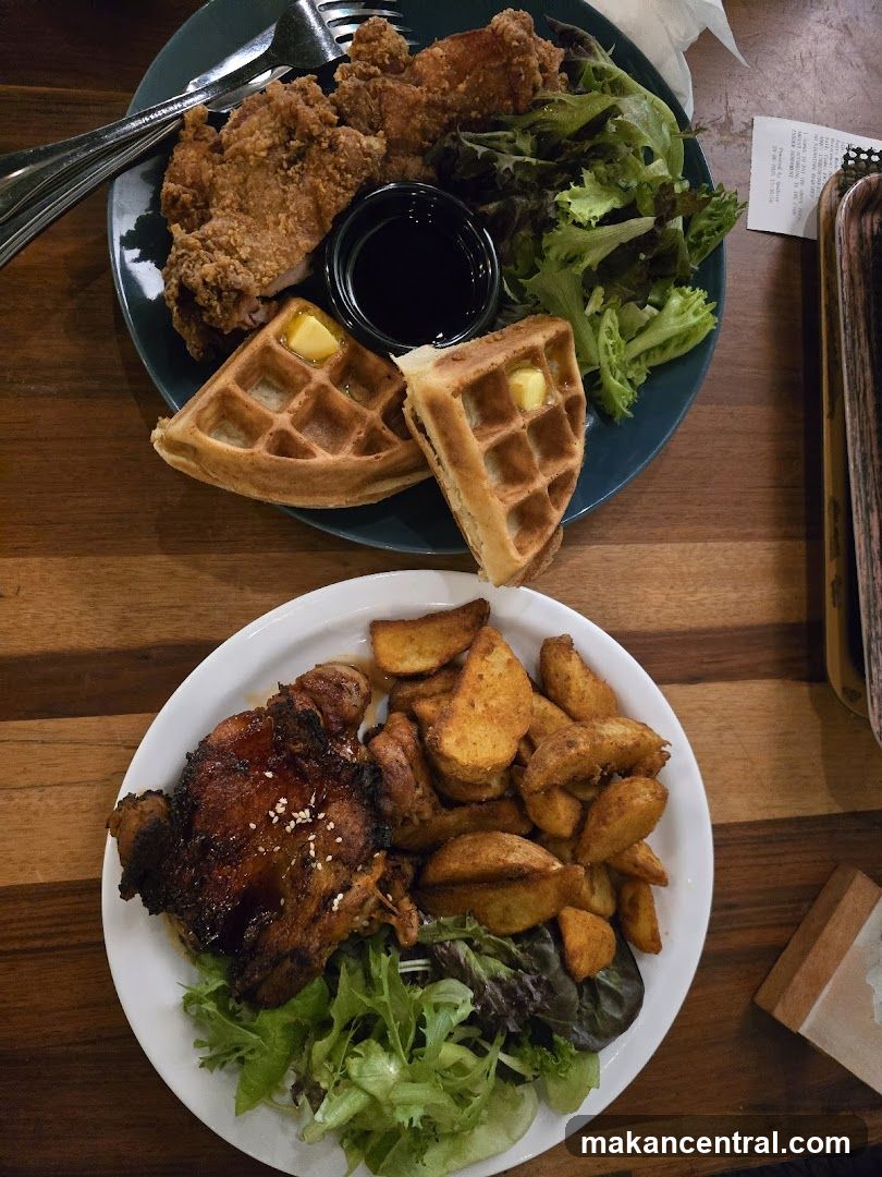 Food on wooden table