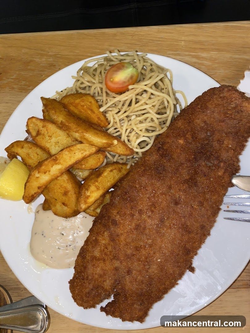 Food Plate on Wooden Table