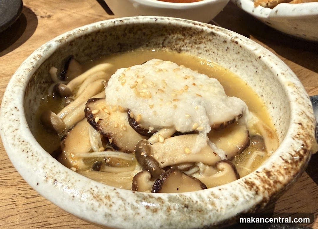 Mushroom Soup with Sesame Topping
