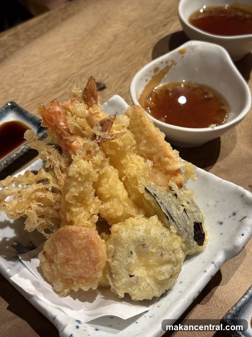 Tempura Dish with Sauce Bowls