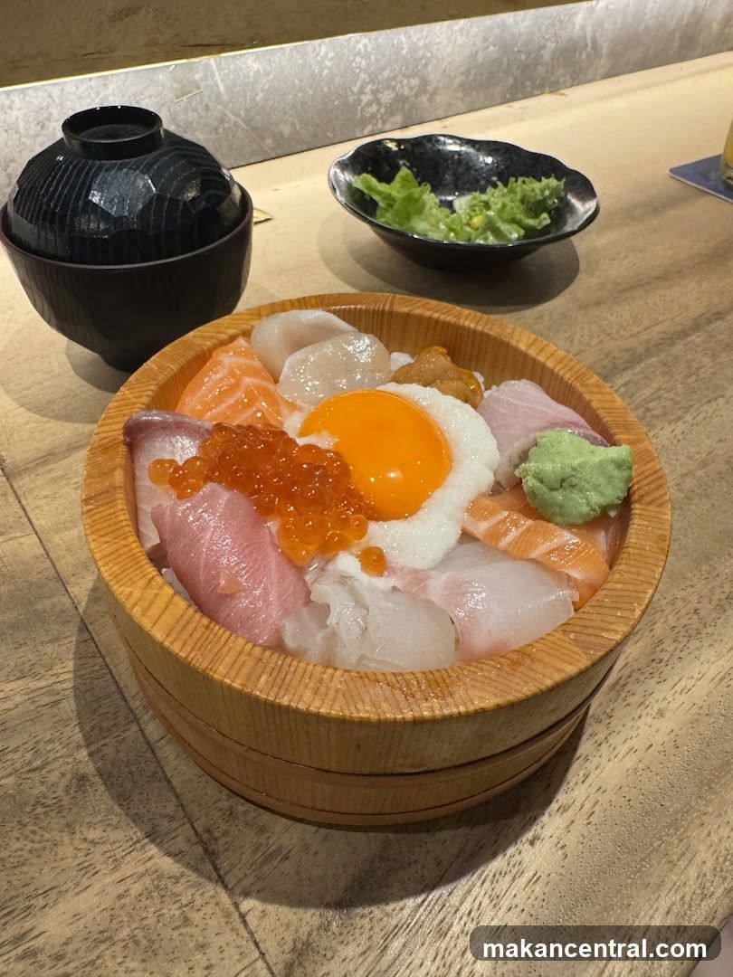 Sushi Bowl on Wooden Table