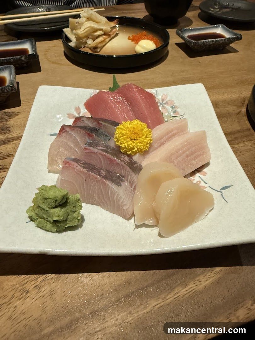 Sushi Plate on Wooden Table