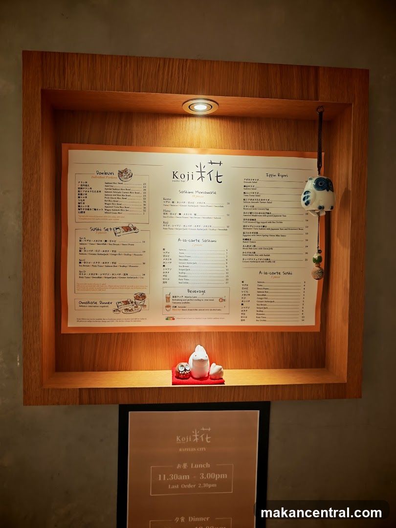 Koji Sushi Bar Menu