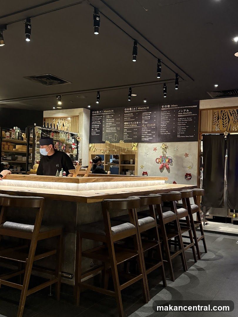 Interior of a Japanese-style restaurant
