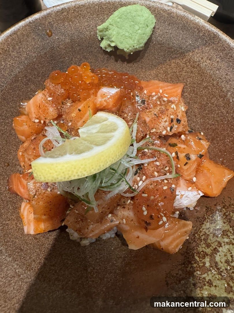 Salmon Dish with Garnishes