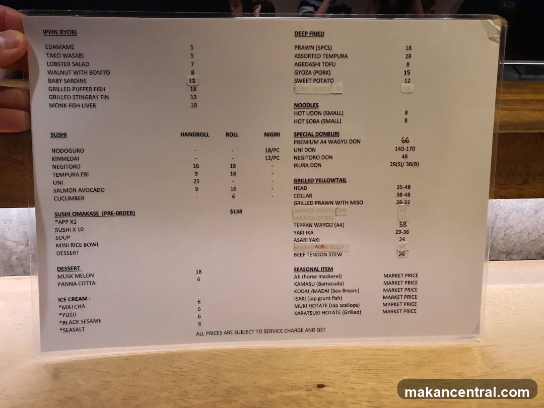 Restaurant Menu