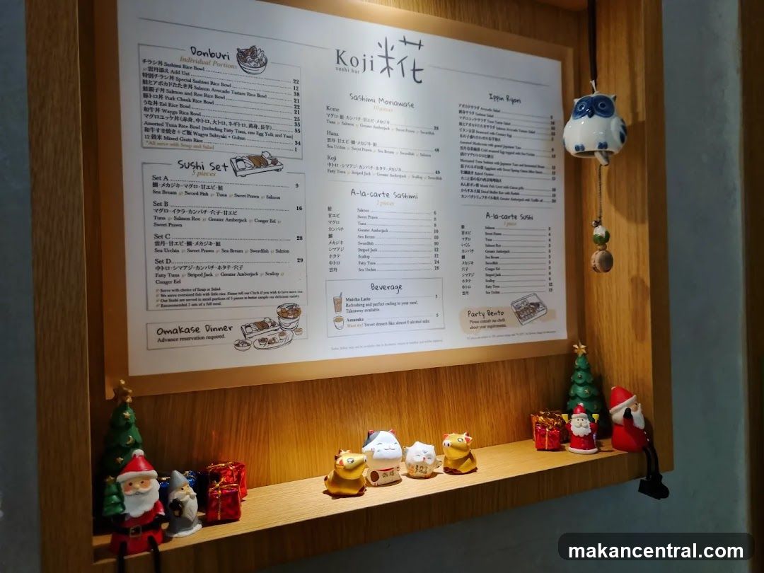 Koji Sushi Bar Menu