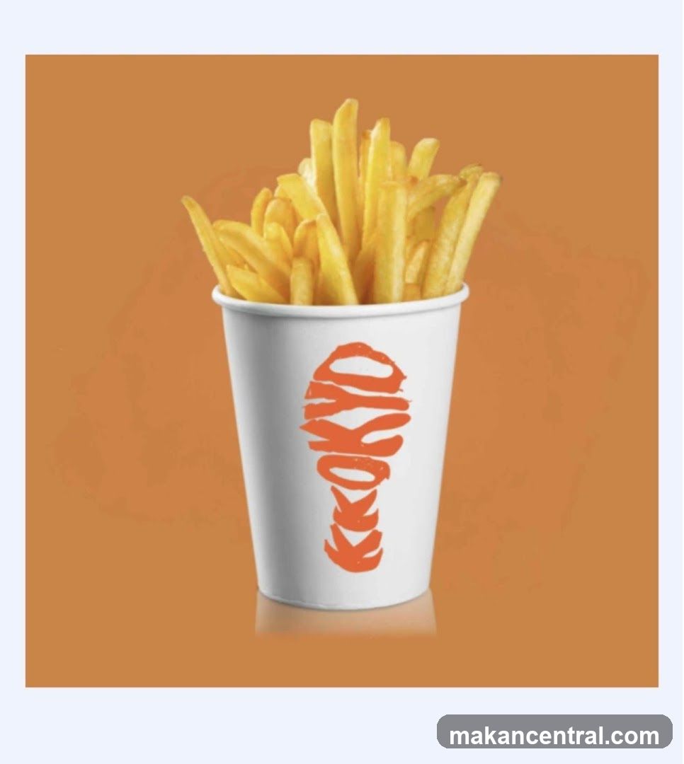 Fries in branded cup