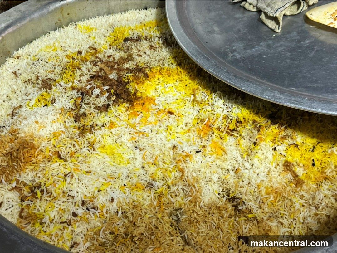 Biryani in large serving pot