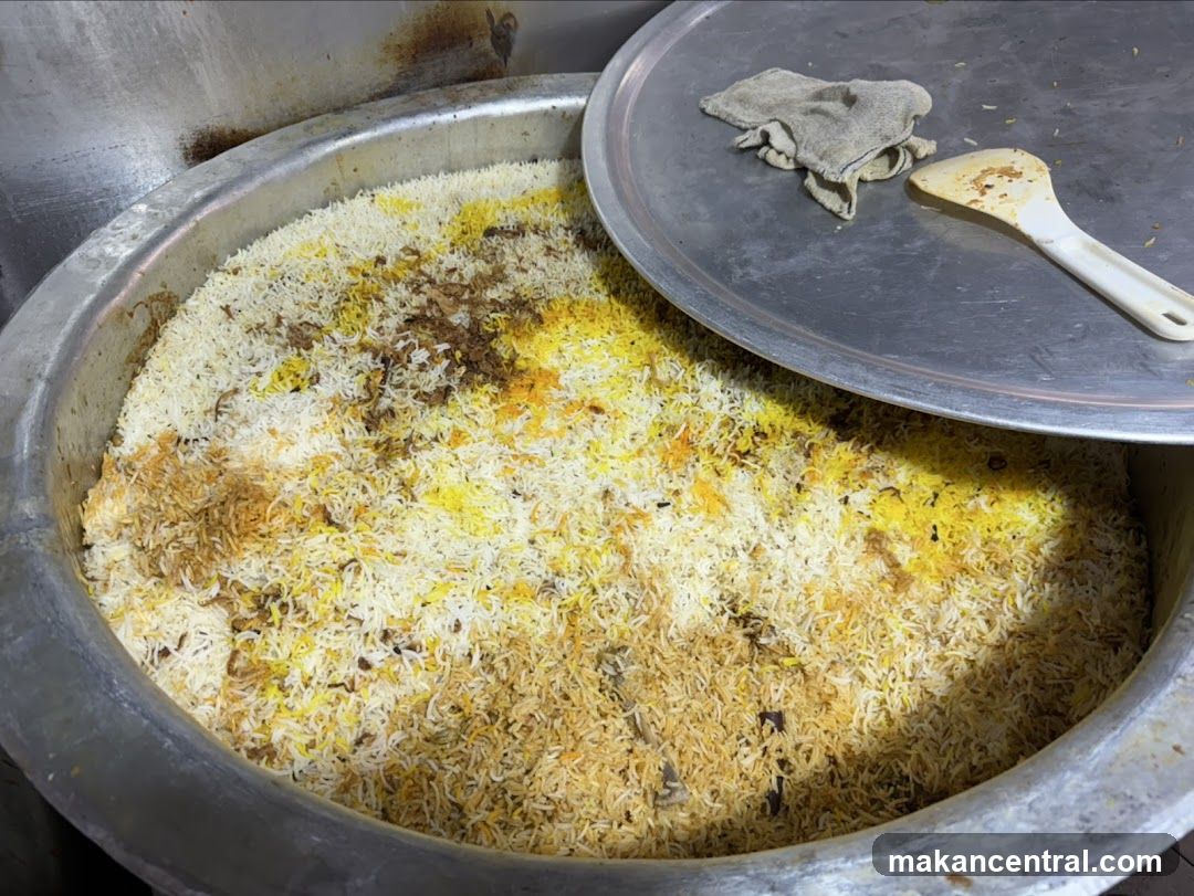 Biryani in large pot