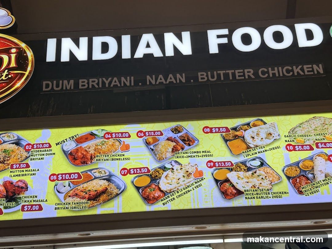 Indian Food Menu Board