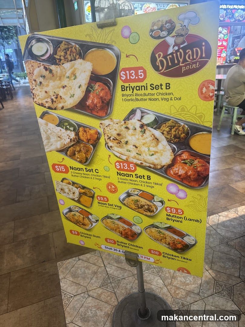 Briyani Point Menu Board