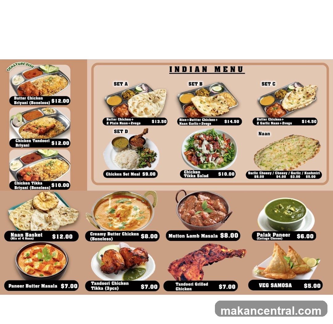 Indian Menu