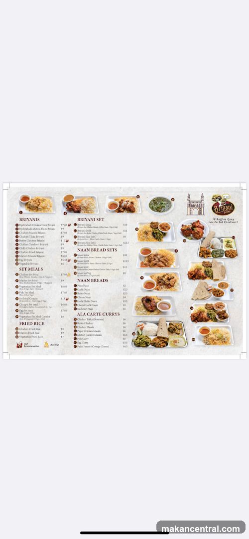 Sri Vaan Menu