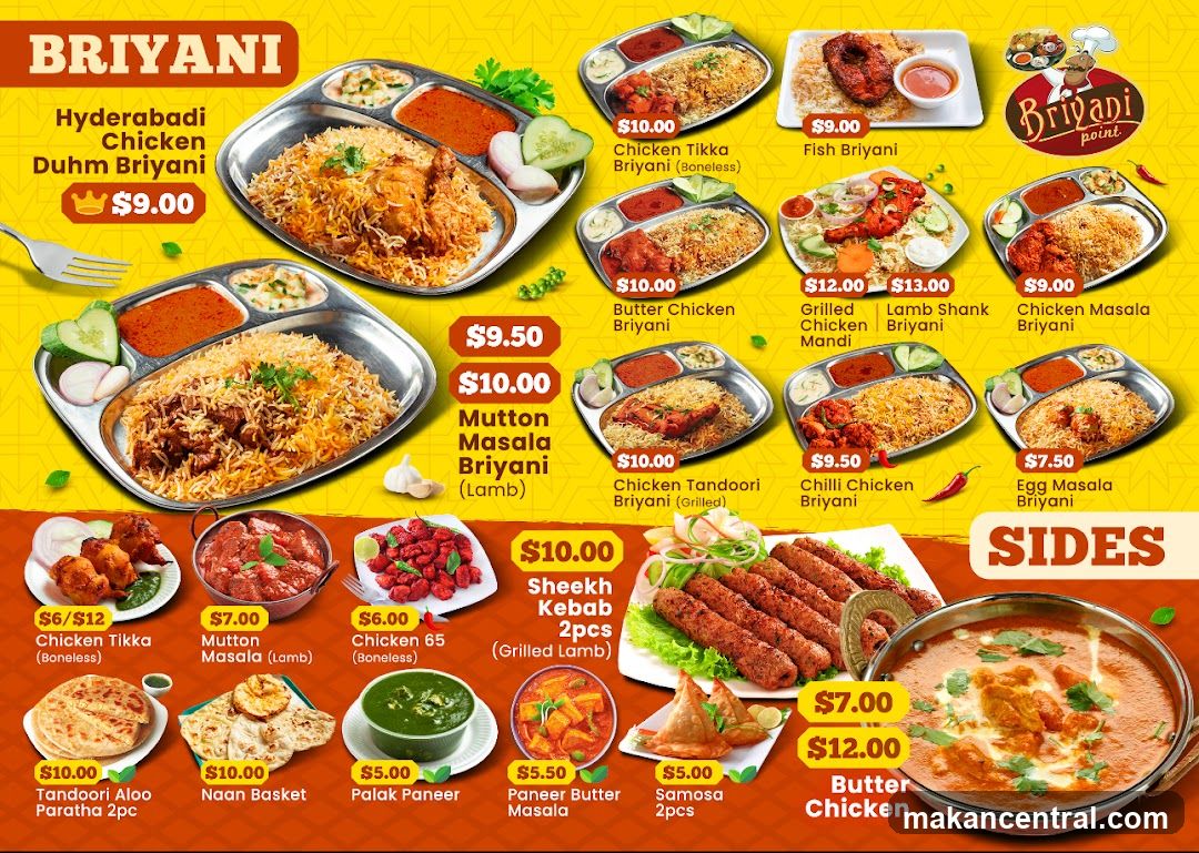Briyani Point Menu