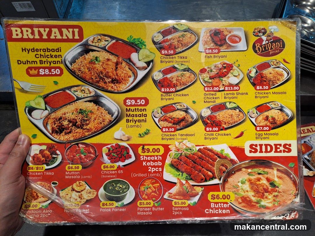 Briyani Point Menu