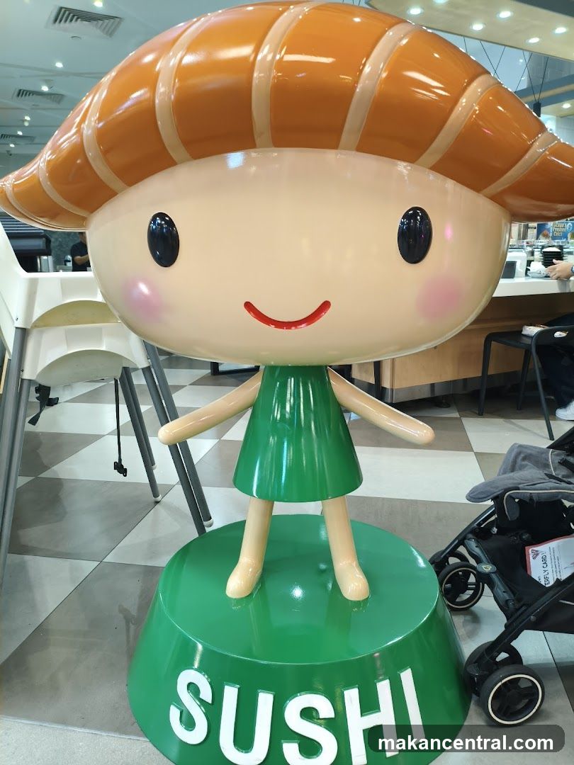 Sushi-themed mascot statue