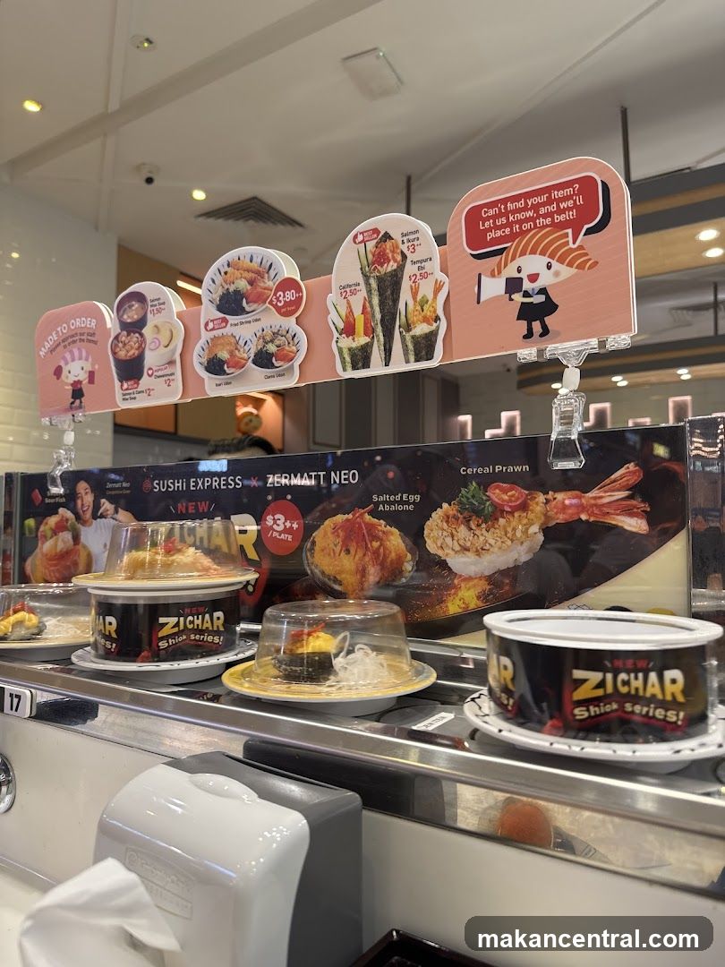 Sushi Express Zermatt Neo conveyor belt sushi restaurant interior