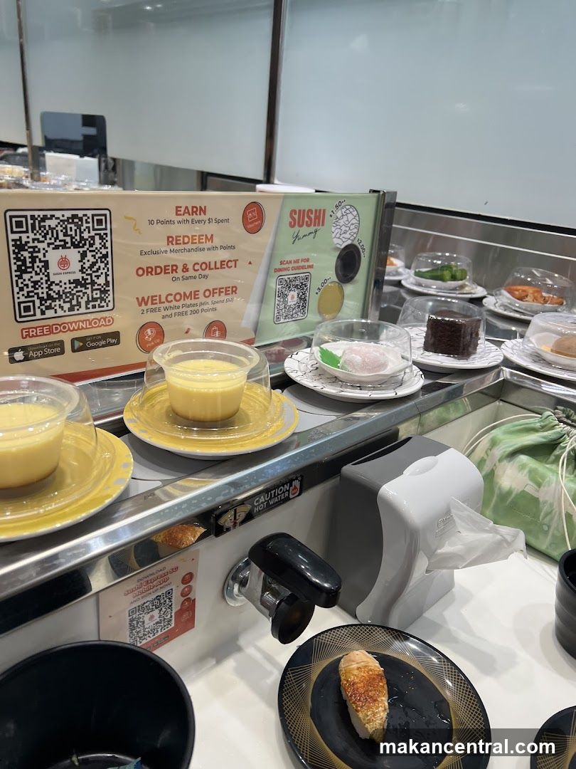 Sushi Express conveyor belt restaurant interior
