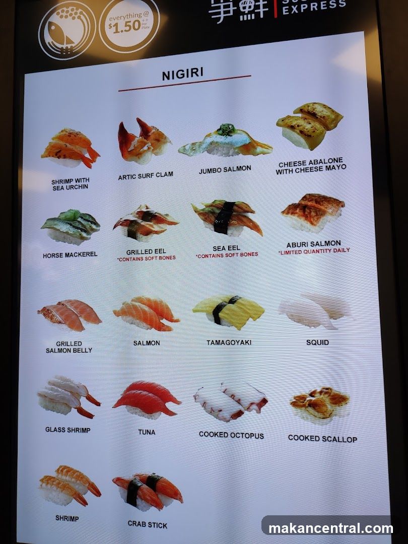 Nigiri Menu